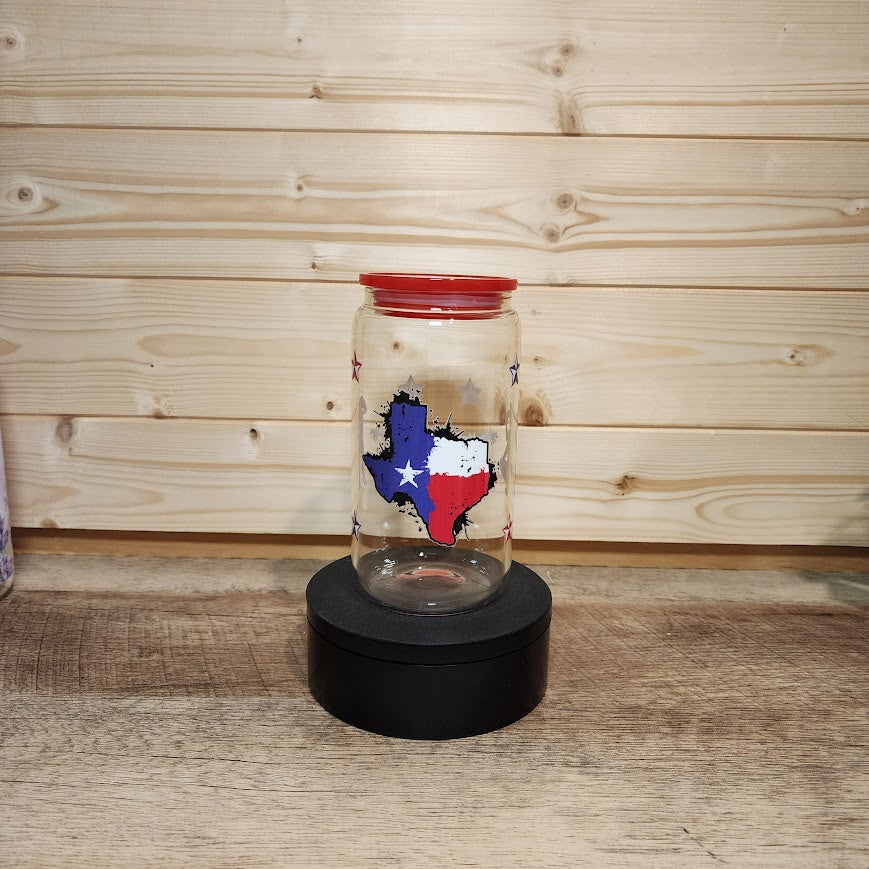 Texas Pride Glass Cup