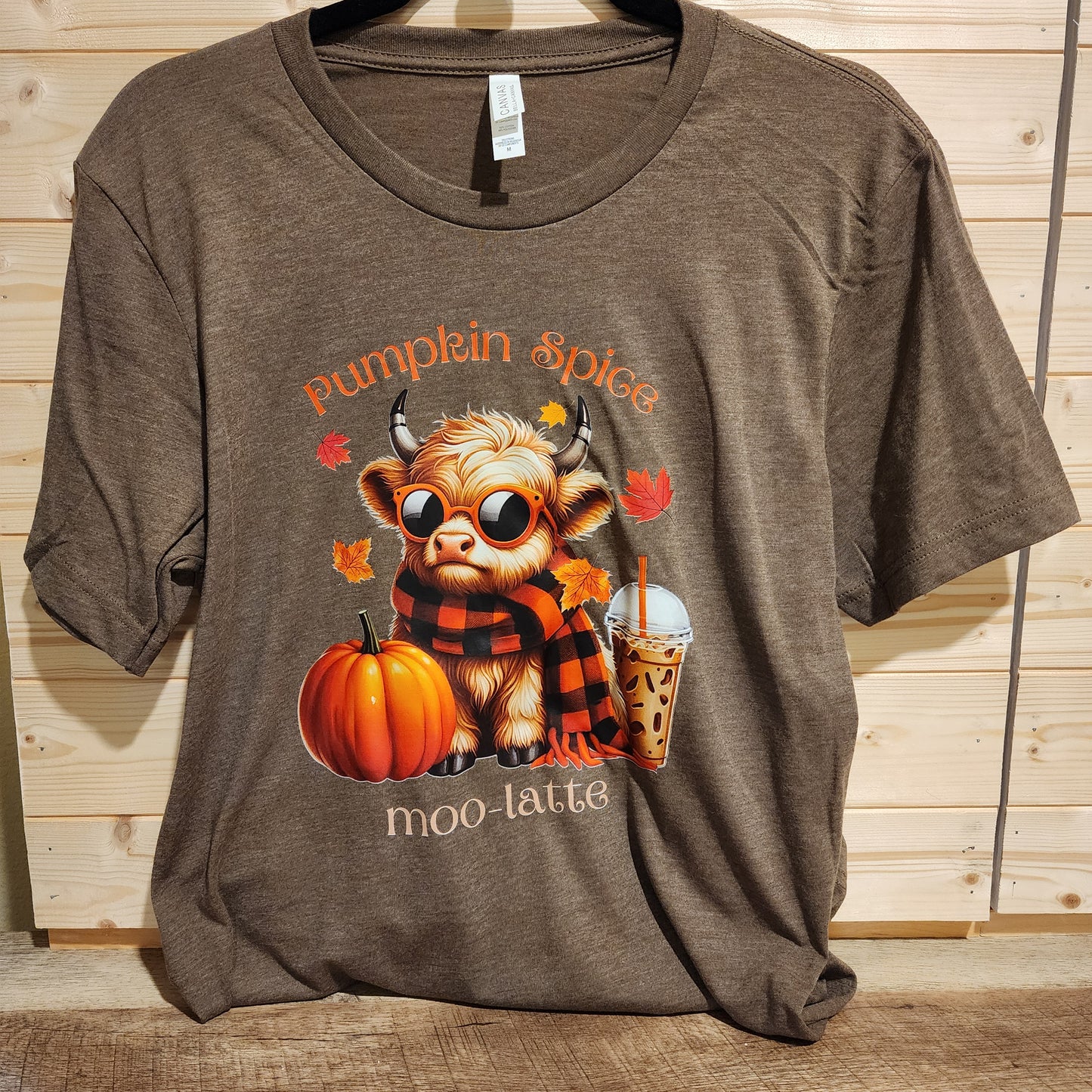 Pumpkin Spice Moo-Latte Cow T-Shirt