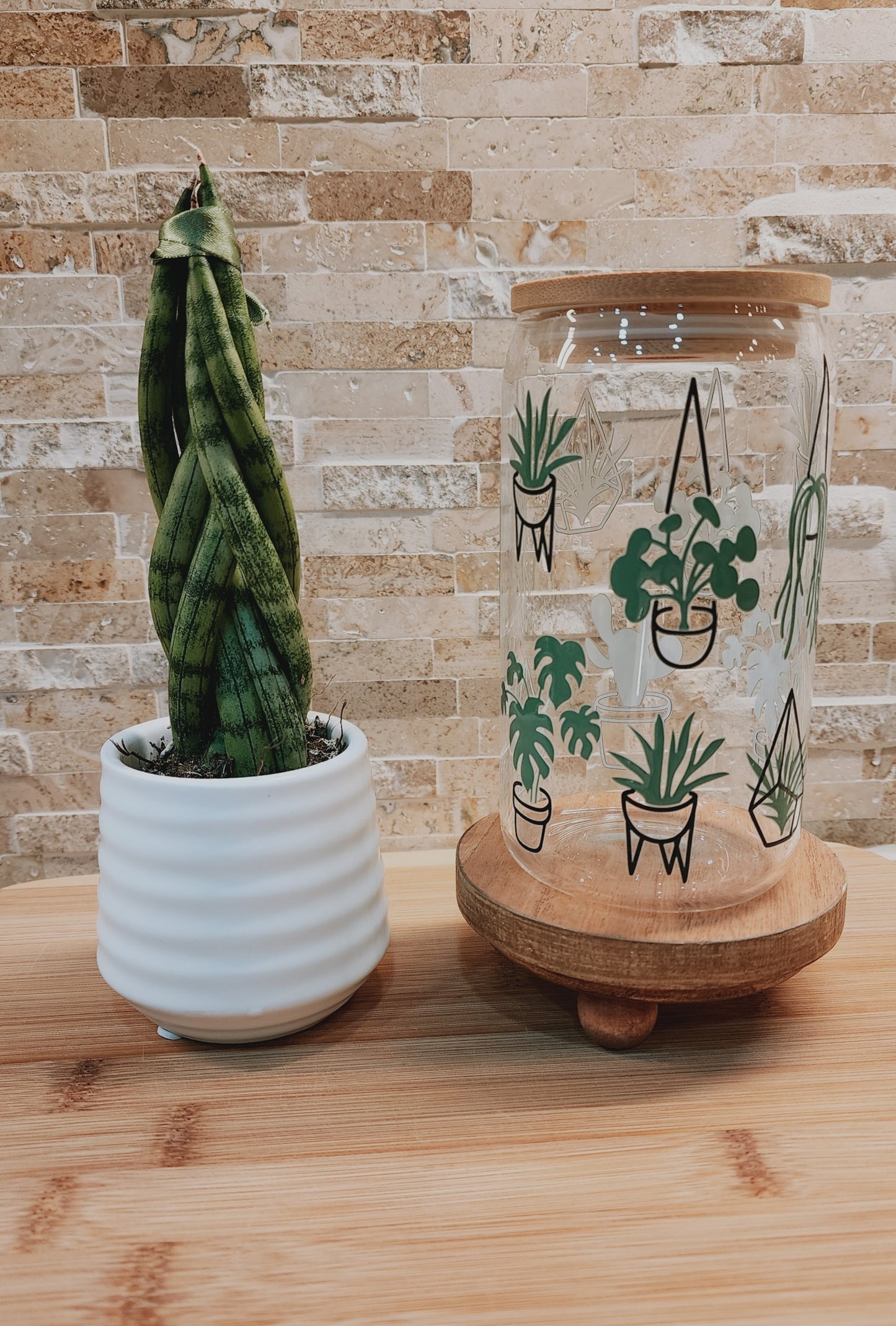 House Plants Glass Cup