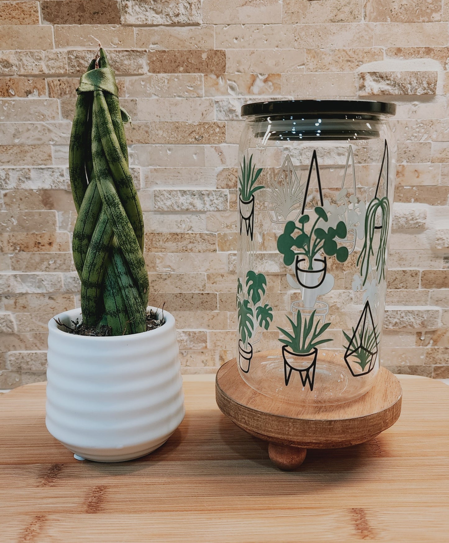 House Plants Glass Cup