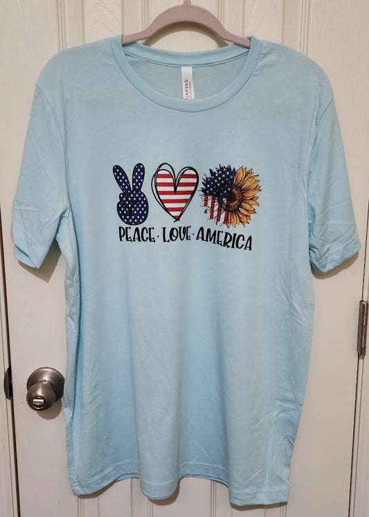 Peace - Love - America T-Shirt