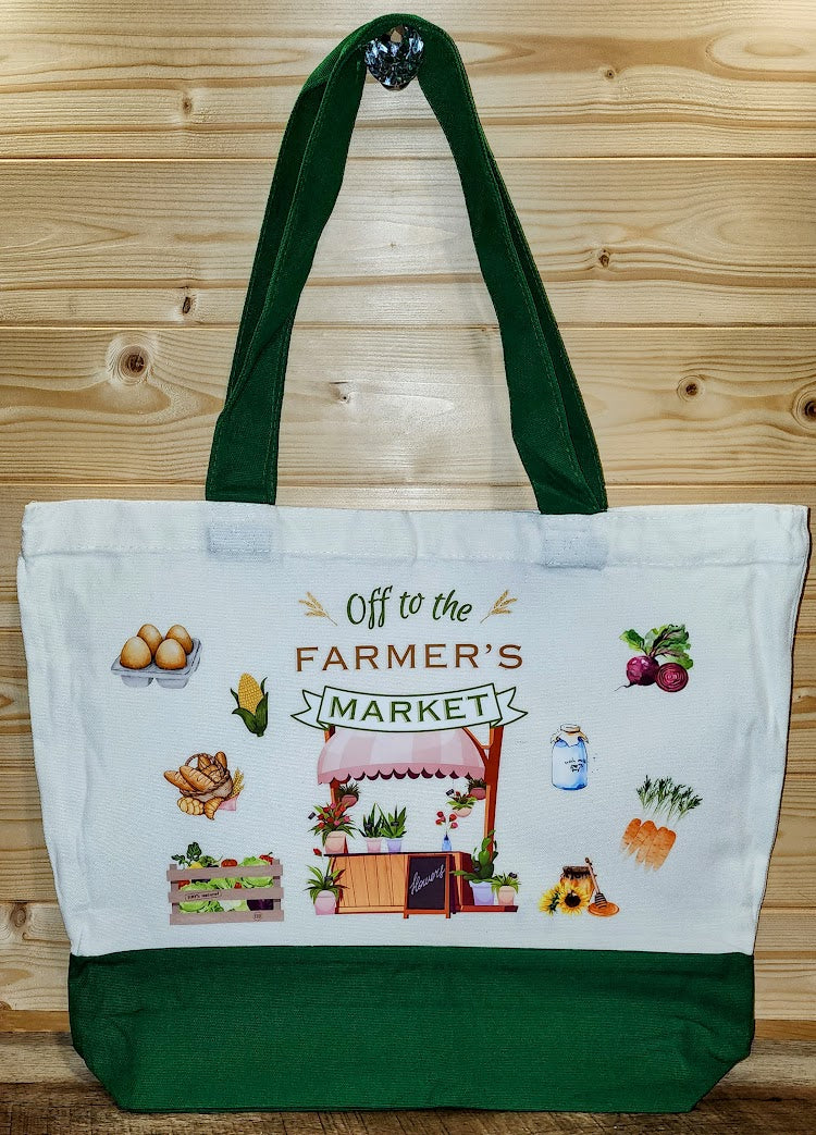 Off to the Farmer's Market Canvas Tote