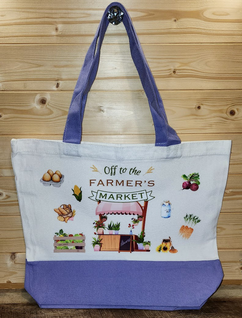 Off to the Farmer's Market Canvas Tote