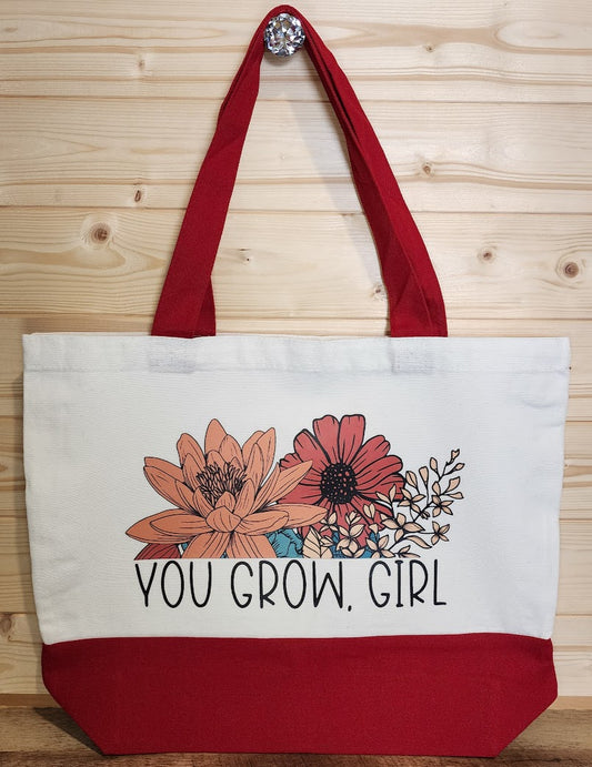 You Grow Girl Canvas Tote