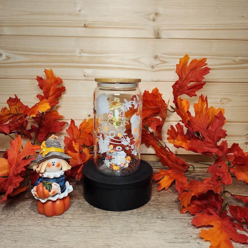 Fall is in the air Glass Cup