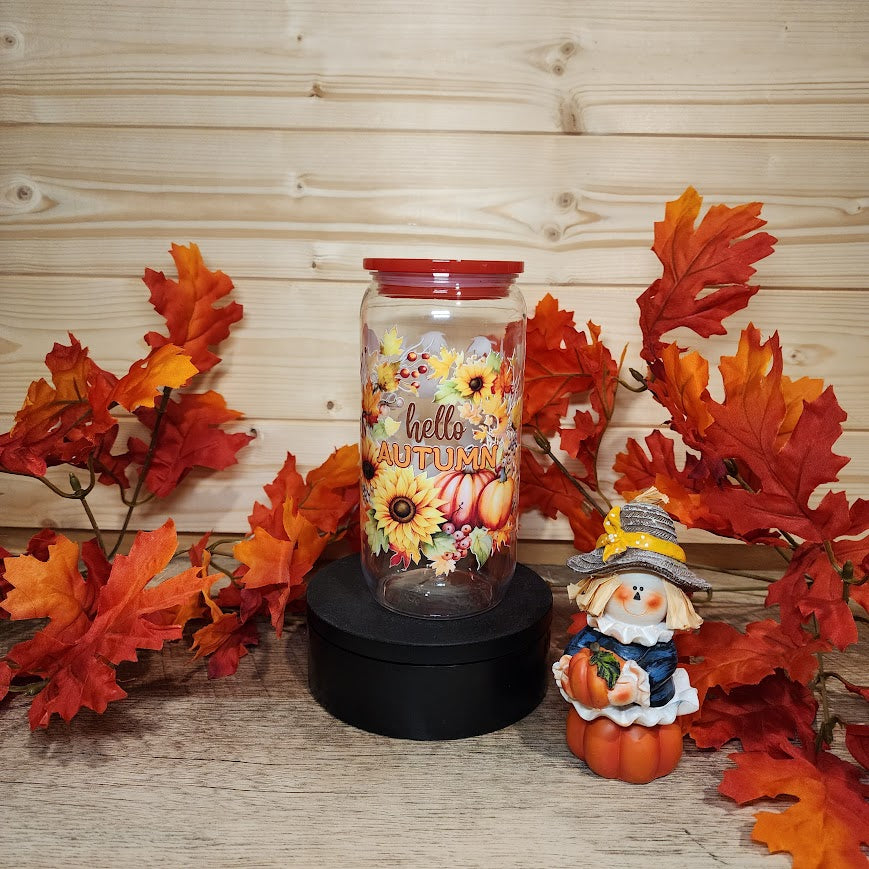 Hello Autumn Leaves Acrylic Cup