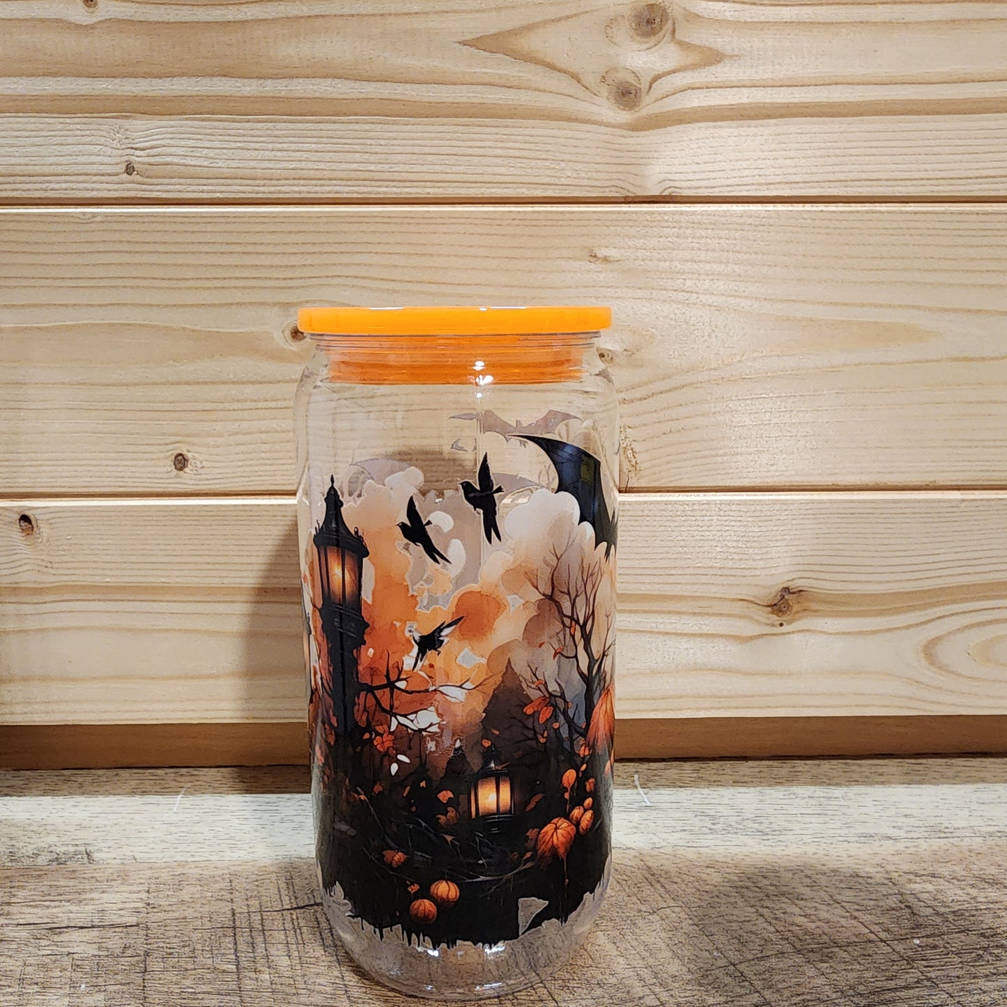 Spooky Halloween Scene Acrylic Cup