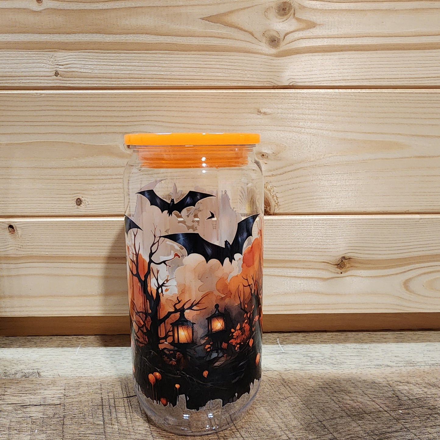 Spooky Halloween Scene Acrylic Cup