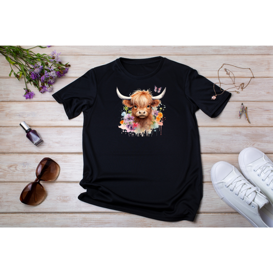 Color Splash Highland Cow T-Shirt