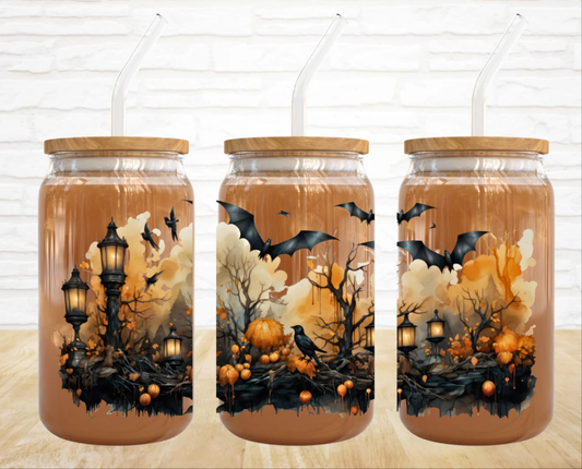 Spooky Scene Glass Cup