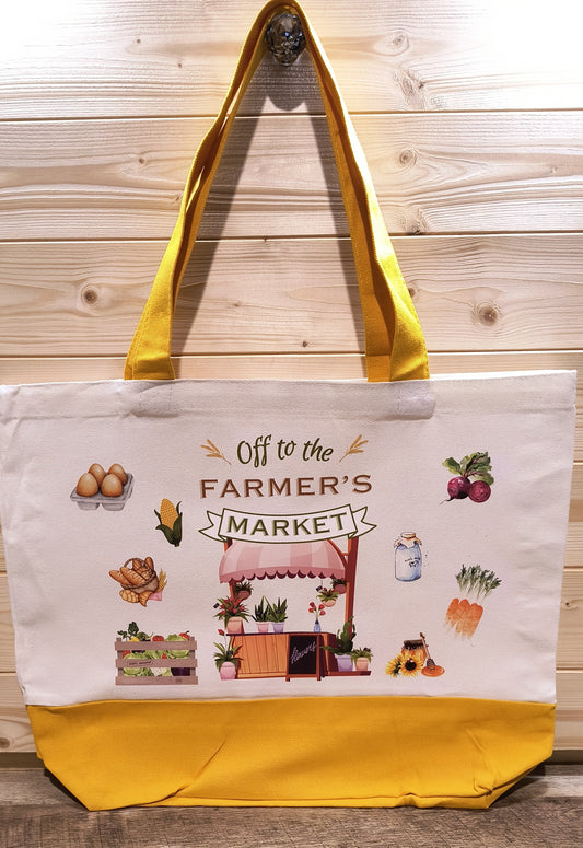 Off to the Farmer's Market Canvas Tote