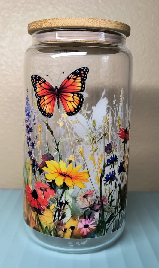 Wildflowers Glass Cup