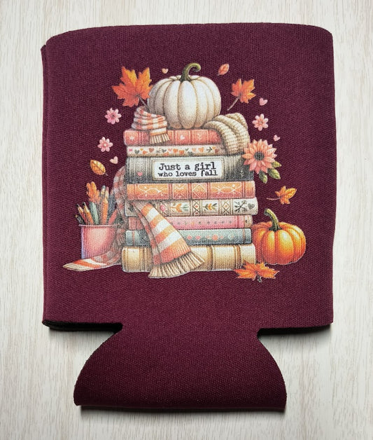 Just A Girl Who Loves Fall Koozie
