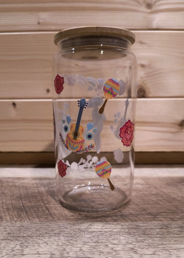 Mexican Dancers Glass Cup