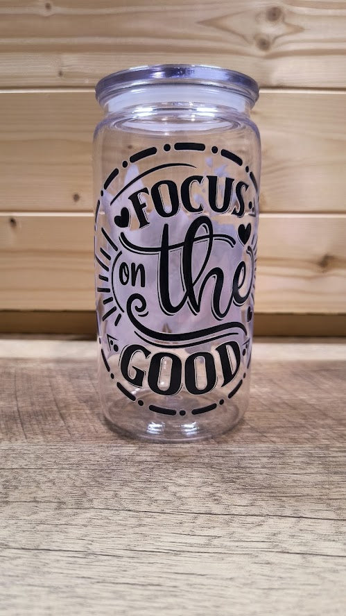 Taza de acrílico con café y música country