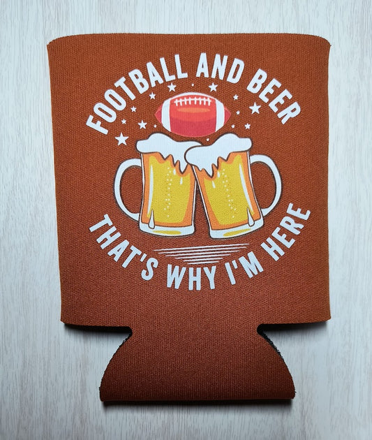 Football and Beer Koozie