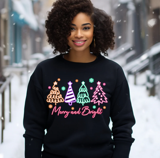 Neon Merry and Bright Long Sleeve T-Shirt