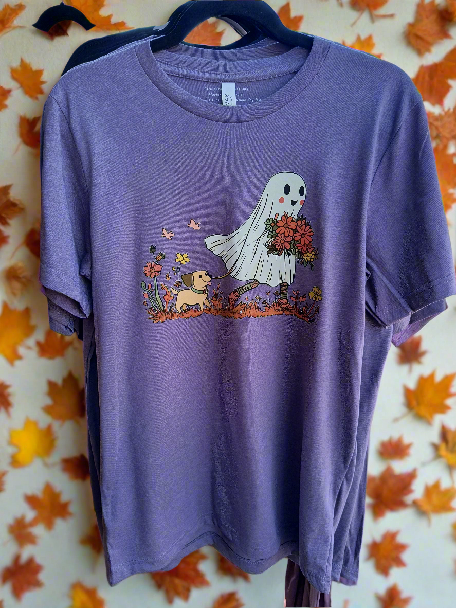 Dog Walking Ghost T-Shirt