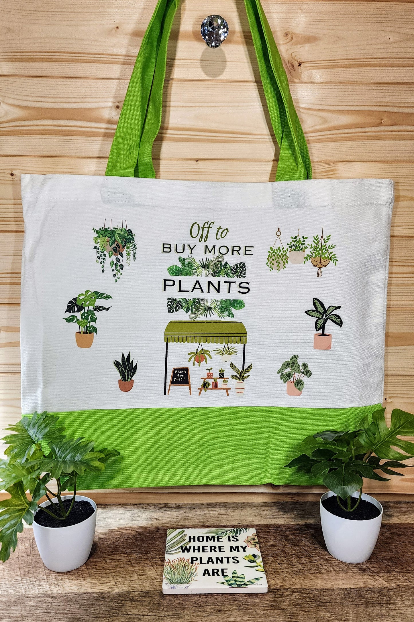 Off to buy more plants Canvas Tote