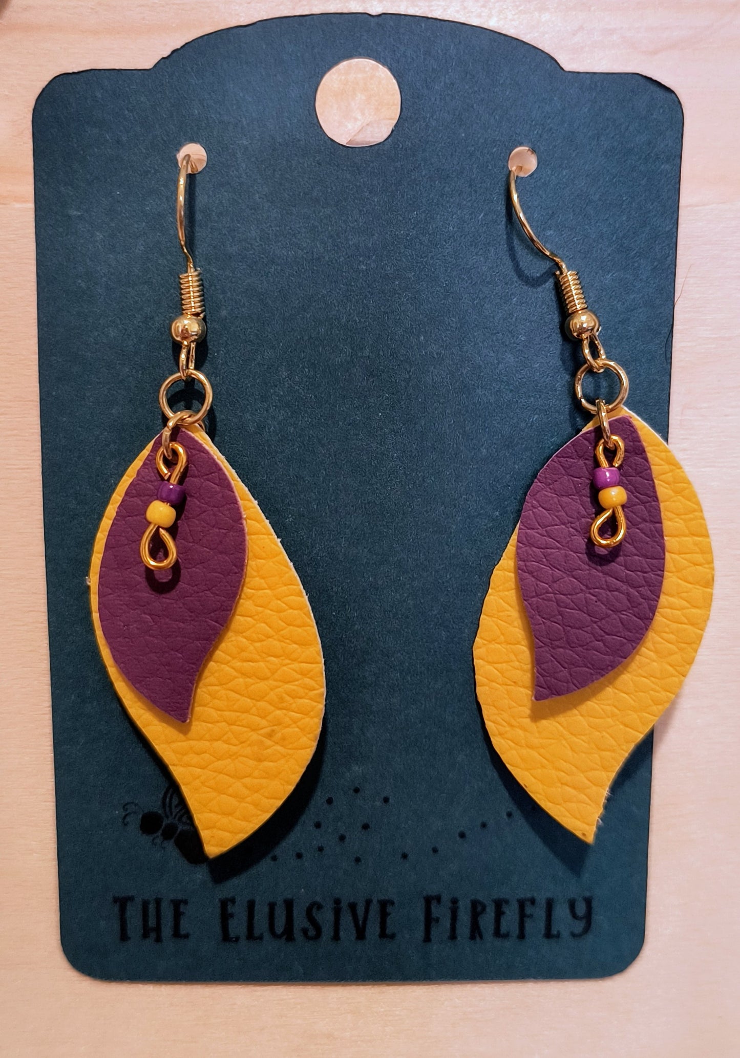 Louisiana Pride Faux Leather Earrings