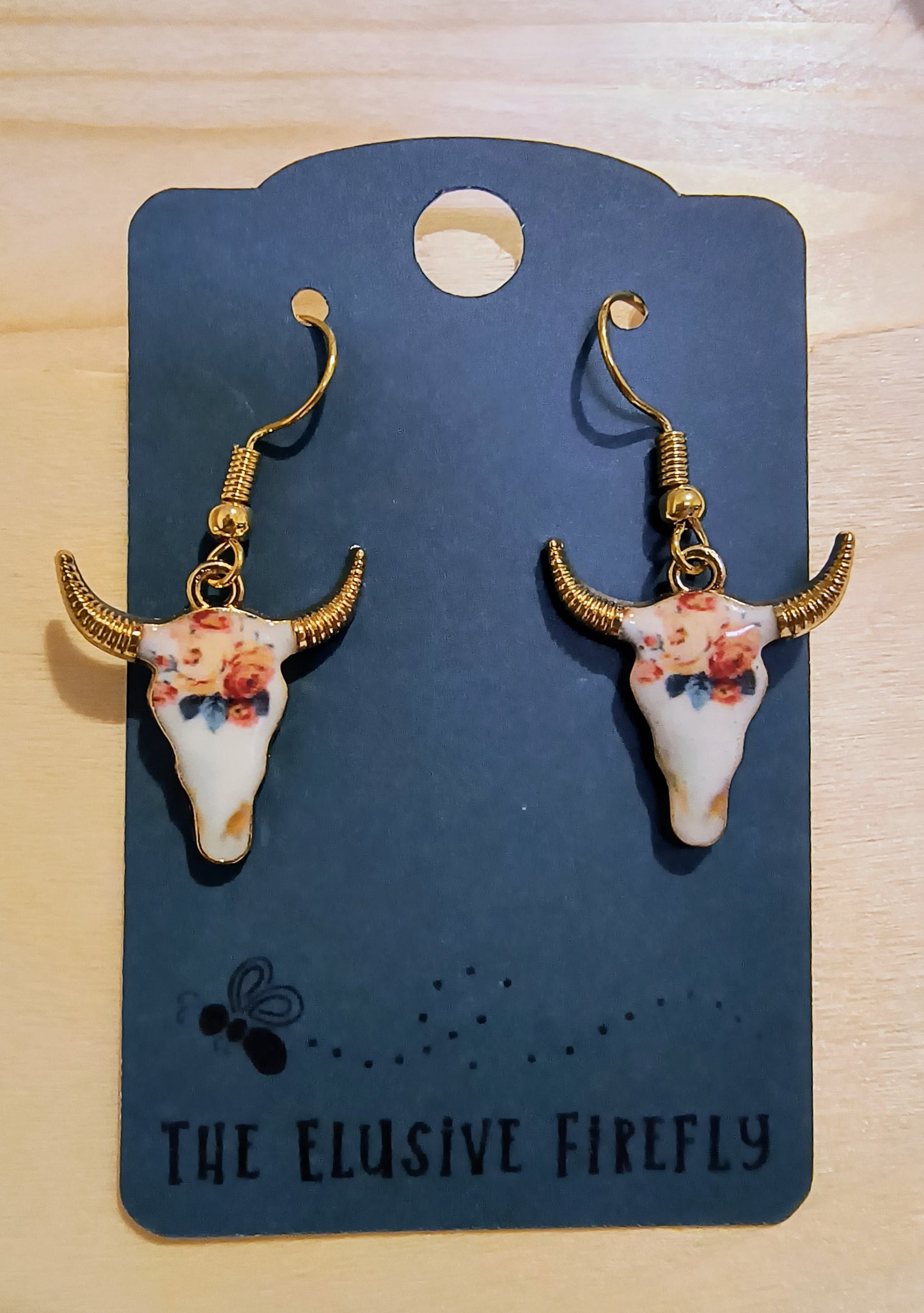 Rose Cow Skull Jewelry