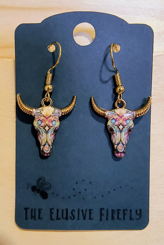 Vibrant Cow Skull Jewelry